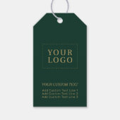 Business-Logo-Paket mit Green & Gold-Markenbezeich Geschenkanhänger (Vorderseite)
