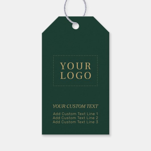 Business-Logo-Paket mit Green & Gold-Markenbezeich Geschenkanhänger (Vorderseite)