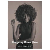 Business Logo Photo Company Promotional Corporate Klemmbrett (Rückseite)