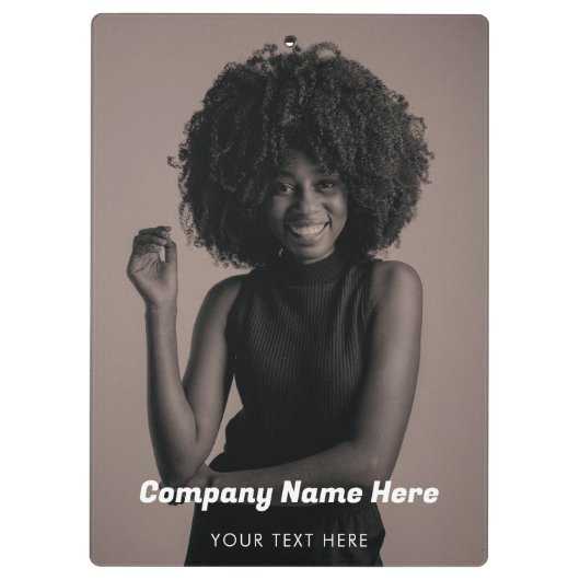 Business Logo Photo Company Promotional Corporate Klemmbrett (Rückseite)