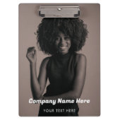 Business Logo Photo Company Promotional Corporate Klemmbrett (Vorderseite)