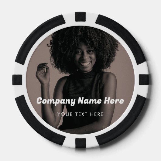 Business Logo Photo Company Promotional Corporate Pokerchips (Vorderseite)