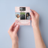 Business Logo Pink Marble Braids Hair 3 Photos  Flyer (Gruppe)
