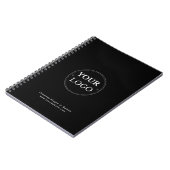 Business Logo Professional Simple Modern Black Notizblock (Linke Seite)