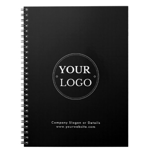 Business Logo Professional Simple Modern Black Notizblock (Vorderseite)