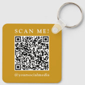 Business Logo & QR Code Branded Promotional Schlüsselanhänger (Rückseite)