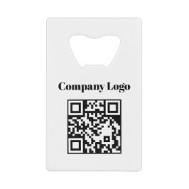 Business Logo QR Code Company Credit Card Design Geldbeutel Flaschenöffner