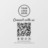 Business Logo QR Code Connect With Us Fensteraufkleber (Blatt)