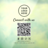Business Logo QR Code Connect With Us Fensteraufkleber (Blatt 3)