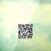 Business Logo QR Code Connect With Us White Fensteraufkleber (Blatt 3)