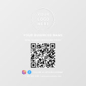 Business Logo QR Code Fensteraufkleber (Blatt)