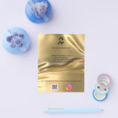 Business-Logo qr Code Instagramm golden Flyer (Einzeln)