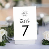 Business Logo QR Code Menu Modern Minimalist Tischnummer