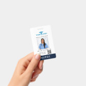 Business Logo QR Code Registered Nurse Photo ID Ausweis (Handheld)