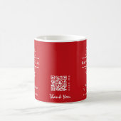 Business-Logo QR Red Christmas Chic Snowflake Coff Kaffeetasse (Mittel)
