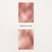 Business Logo Rose goldfarbenes Rechteck Business Yogamatte (Vorderseite)