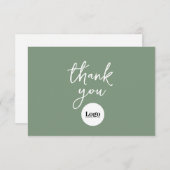 Business-Logo-Seite Grün dank Karte (Vorne/Hinten)