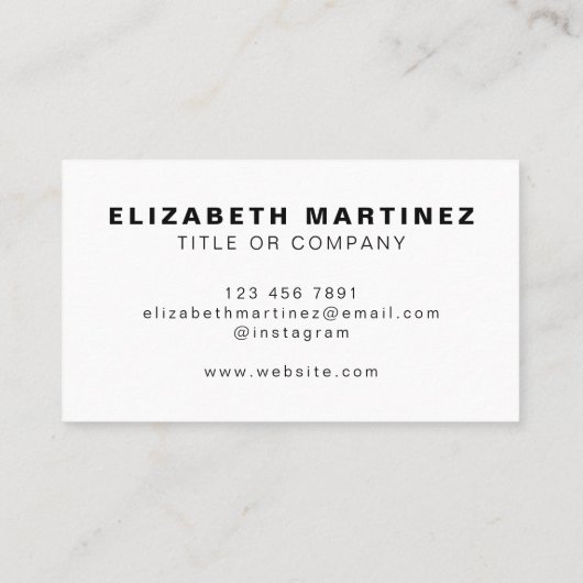 Business Logo Simple Modern Minimal Professional Visitenkarte (Rückseite)