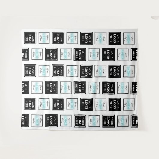 Business Logo Step Repeat Minimalist Backdrop Wandteppich (Vorderseite (Horizontal))