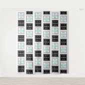 Business Logo Step Repeat Minimalist Backdrop Wandteppich (Vorderseite)