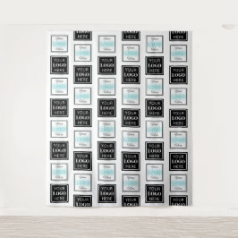 Business Logo Step Repeat Minimalist Backdrop Wandteppich