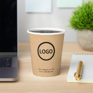 Business-Logo Stilvoll Moderner Beruflicher Kaffee Pappbecher