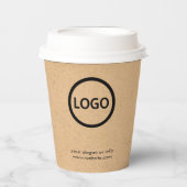 Business-Logo Stilvoll Moderner Beruflicher Kaffee Pappbecher (Vorderseite)