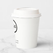 Business-Logo Stilvoll Moderner Beruflicher Kaffee Pappbecher (Links)