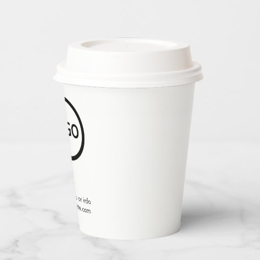 Business-Logo Stilvoll Moderner Beruflicher Kaffee Pappbecher (Links)