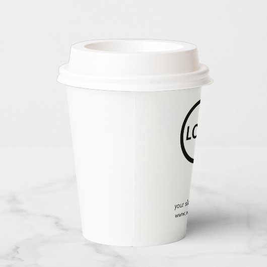 Business-Logo Stilvoll Moderner Beruflicher Kaffee Pappbecher (Rechts)