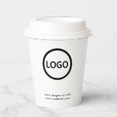Business-Logo Stilvoll Moderner Beruflicher Kaffee Pappbecher (Vorderseite)