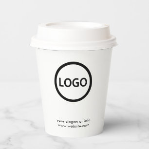 Business-Logo Stilvoll Moderner Beruflicher Kaffee Pappbecher