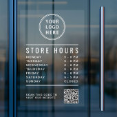 Business Logo Store Hours Create Your QR Code Fensteraufkleber