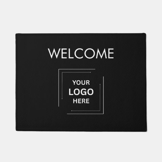 Business Logo Stylish Black Modern Professional Fußmatte (Vorderseite)