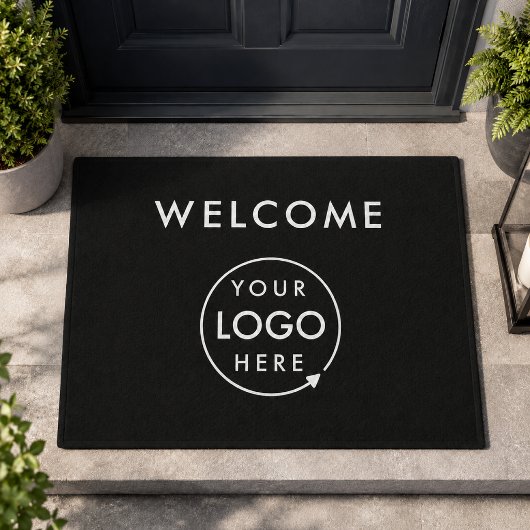 Business Logo Stylish Black Modern Professional Fußmatte