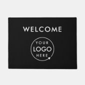 Business Logo Stylish Black Modern Professional Fußmatte (Vorderseite)