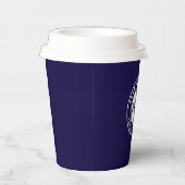 Business LOGO Stylish Blue Modern Beruflich Pappbecher (Rechts)