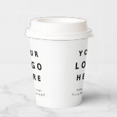 Business Logo Stylish Modern Professional White Pappbecher (Rechts)