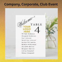 Business Logo Table Event Seating Plan Cards Einladung