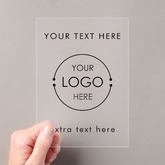 Business Logo Text Modern Minimalist Branded  Acryleinladungen (Insitu (Handheld))