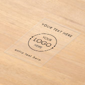 Business Logo Text Modern Minimalist Branded  Acryleinladungen (Ablage )