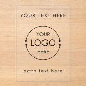 Business Logo Text Modern Minimalist Branded  Acryleinladungen (Vorderseite)