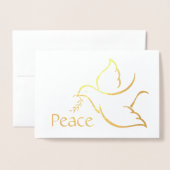 Business-Logo und Foto Weihnachten Urlaub Frieden Folienkarte (Vorderseite mit Umschlag)