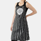 Business Logo Vertical White Stripes Schürze (InSitu)