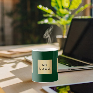 Business Logo Wald Smaragd grün Kaffeetasse
