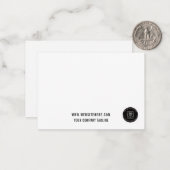 Business Logo Website Employee Note Card Mitteilungskarte (Vorderseite/Rückseite Beispiel)