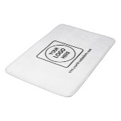Business Logo & Website Name Branding Bath Mat Badematte (Schrägansicht)