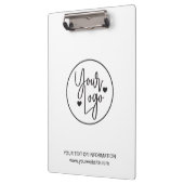 Business Logo White Corporate Company Klemmbrett (Links)