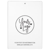 Business Logo White Corporate Company Klemmbrett (Rückseite)