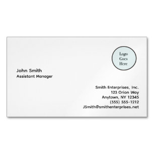 Business-Magazin mit grundlegenden Logoinformation Magnetische Visitenkarte